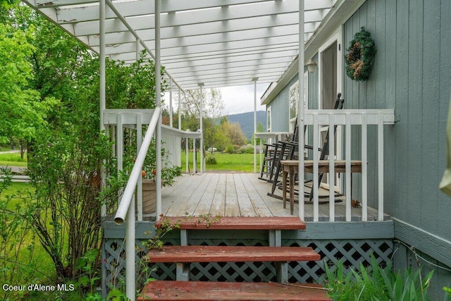 911 French Gulch Rd, Kingston, ID 83839 - deck featuring a mountain view