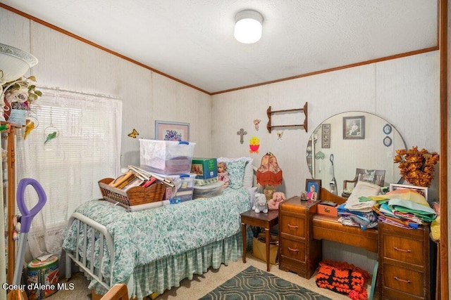 911 French Gulch Rd, Kingston, ID 83839 - bedroom featuring ornamental molding and carpet flooring