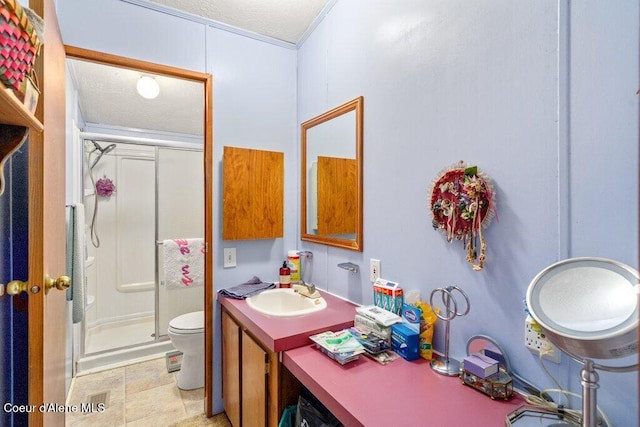 911 French Gulch Rd, Kingston, ID 83839 - full bath featuring a sink, a stall shower, and toilet