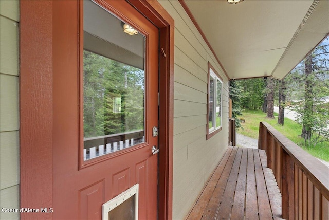 1072 Upland Dr, Sandpoint, ID 83864 - view of wooden porch