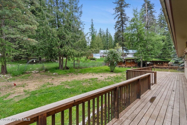 1072 Upland Dr, Sandpoint, ID 83864 - deck featuring a lawn
