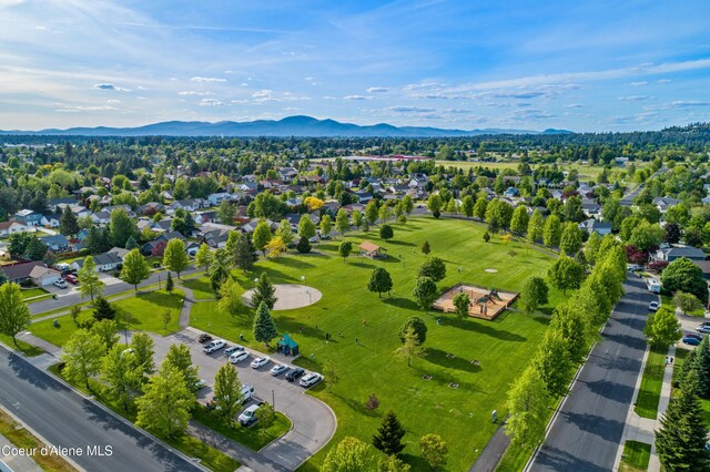 5519 N Wade St, Coeur Dalene, ID 83815 - aerial perspective of suburban area featuring a mountain backdrop