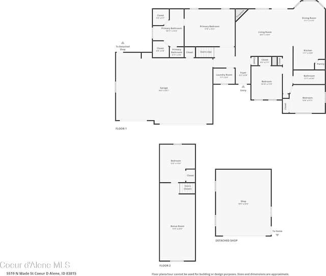 5519 N Wade St, Coeur Dalene, ID 83815 - property floor plan