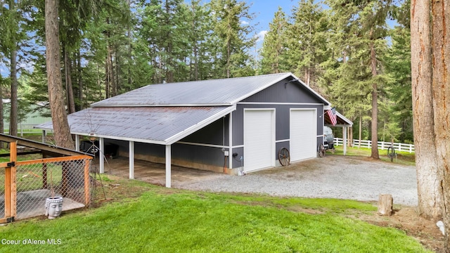 17940 W Sheltered Ct, Hauser, ID 83854 - garage featuring a detached garage