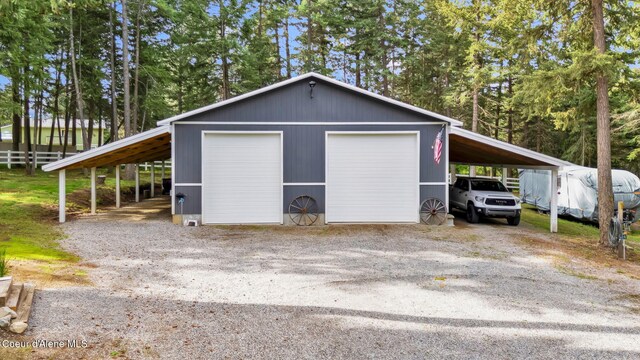 17940 W Sheltered Ct, Hauser, ID 83854 - garage with a detached garage