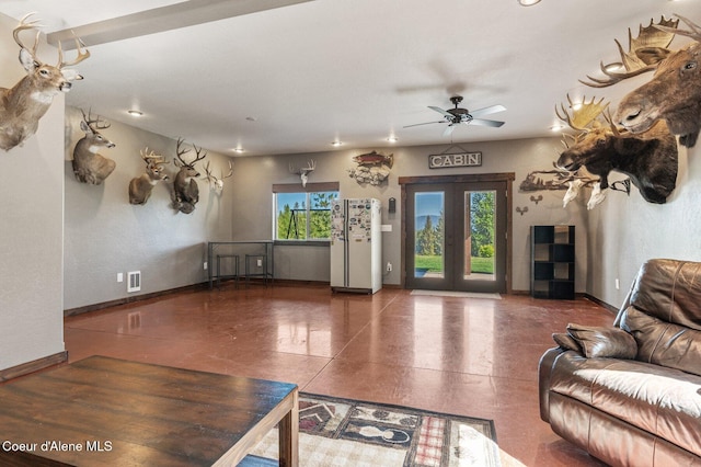 603 Schneiders Rd, Sagle, ID 83860 - living room with ceiling fan, baseboards, and recessed lighting