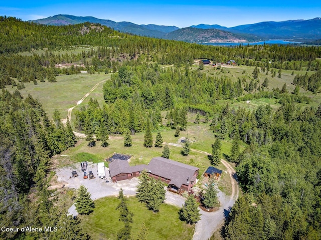 603 Schneiders Rd, Sagle, ID 83860 - bird's eye view of a heavily wooded area and a mountainous background