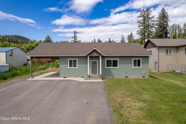 329 N 20th, Saint Maries, ID 83861 - single story home with driveway, crawl space, and a front yard