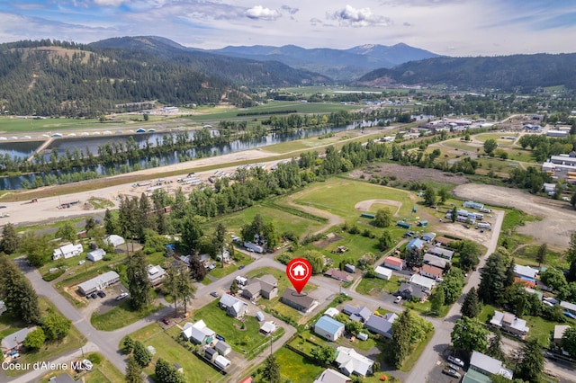 329 N 20th, Saint Maries, ID 83861 - aerial view of property's location featuring a water and mountain view