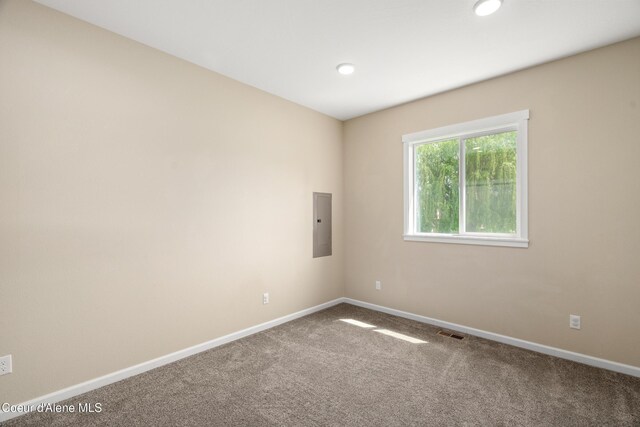 329 N 20th, Saint Maries, ID 83861 - spare room with carpet, baseboards, recessed lighting, and electric panel