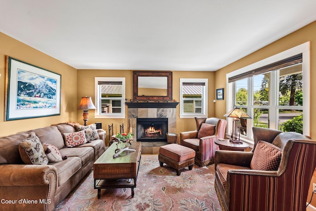 619 N Florence Ave, Sandpoint, ID 83864 - living room featuring a fireplace