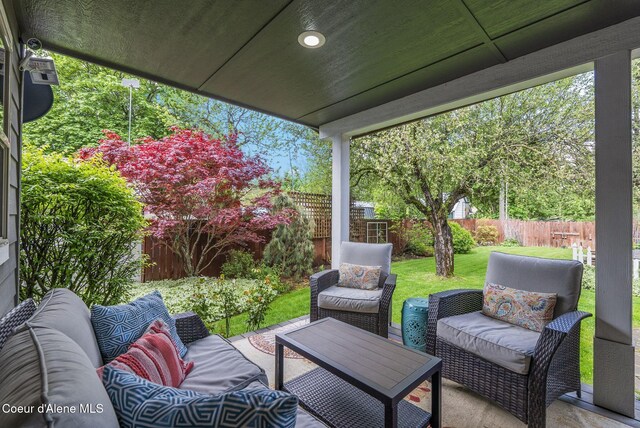 619 N Florence Ave, Sandpoint, ID 83864 - view of patio with outdoor lounge area