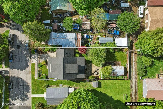 619 N Florence Ave, Sandpoint, ID 83864 - aerial view of residential area featuring property parcel outlined