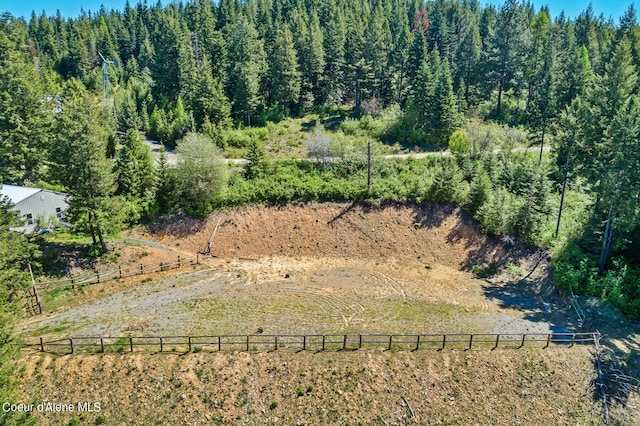 aerial view of a forest