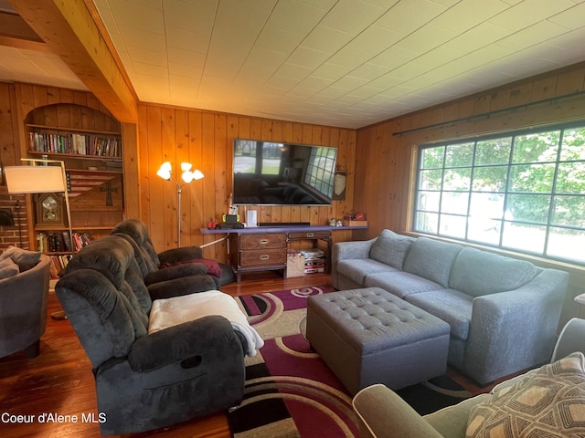 84 Highland Flats Rd, Naples, ID 83847 - living area featuring wooden walls and wood finished floors
