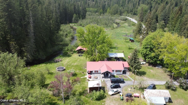 84 Highland Flats Rd, Naples, ID 83847 - view from above of property with a heavily wooded area