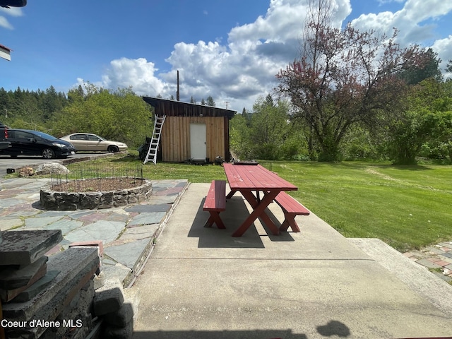 84 Highland Flats Rd, Naples, ID 83847 - view of patio / terrace with an outbuilding