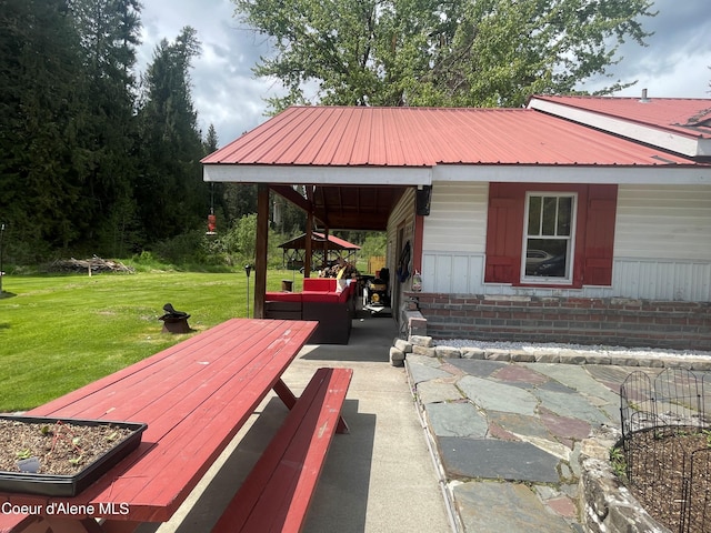 84 Highland Flats Rd, Naples, ID 83847 - view of patio featuring outdoor lounge area