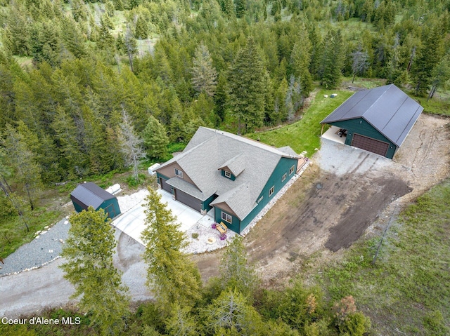 29264 N Ramsey Rd, Athol, ID 83801 - aerial view of property and surrounding area with a heavily wooded area