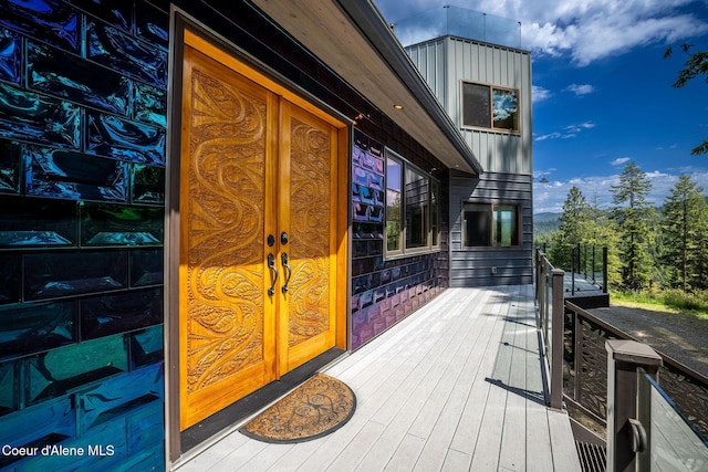23 S Lightning Spur Ln, Coeur Dalene, ID 83814 - view of wooden terrace