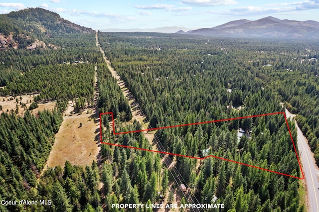 3470 W Seasons Rd, Rathdrum, ID 83858 - drone / aerial view of a heavily wooded area and mountains