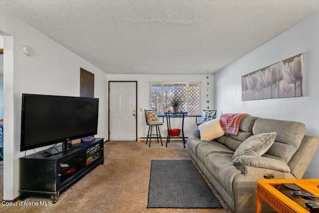 2707-2709 N 10th St, Coeur Dalene, ID 83815 - carpeted living area with a textured ceiling