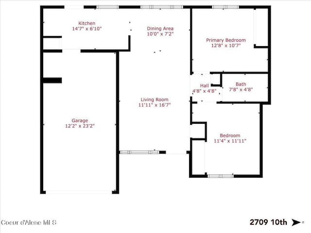 2707-2709 N 10th St, Coeur Dalene, ID 83815 - room layout