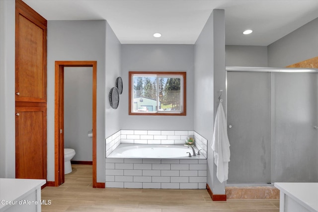 320 S River St, Rockford, WA 99030 - bathroom with a stall shower, vanity, and toilet