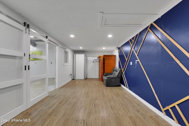 320 S River St, Rockford, WA 99030 - unfurnished room featuring wood finished floors, recessed lighting, and baseboards