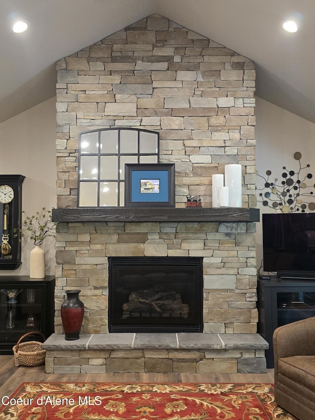 12552 N Walden Loop, Rathdrum, ID 83858 - detailed view of wood finished floors and a fireplace