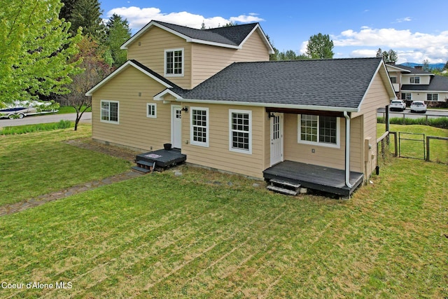 410 Humbird St, Kootenai, ID 83840 - rear view of property with a shingled roof and a gate