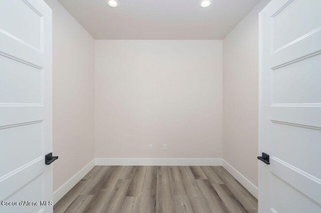 7291 N Grafton St, Coeur Dalene, ID 83815 - unfurnished room with recessed lighting, light wood-style flooring, and baseboards