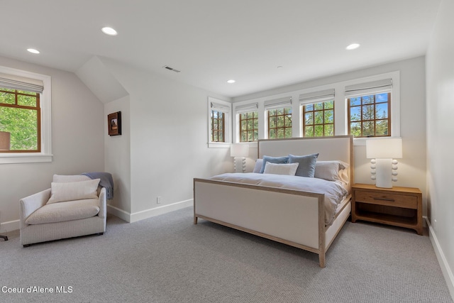 7783 S Buckrail Rd, Harrison, ID 83833 - bedroom featuring baseboards, recessed lighting, multiple windows, and carpet