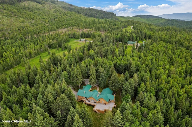 2672 Merril Martin Rd, Sagle, ID 83860 - aerial view of a heavily wooded area and mountains