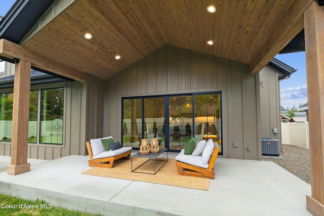 11947 N Rocking R Rd, Hayden, ID 83835 - view of patio / terrace featuring central air condition unit