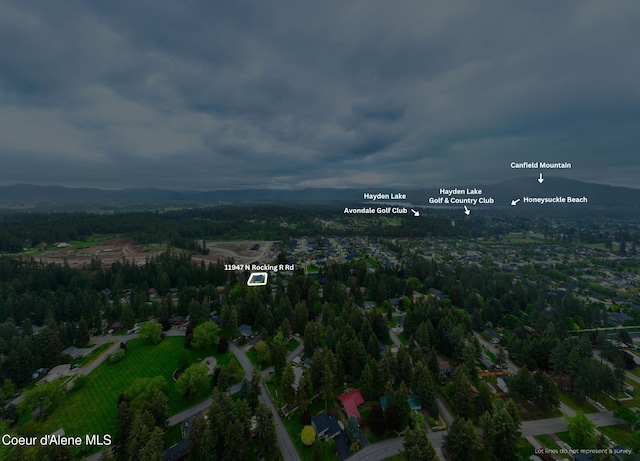 11947 N Rocking R Rd, Hayden, ID 83835 - aerial overview of property's location