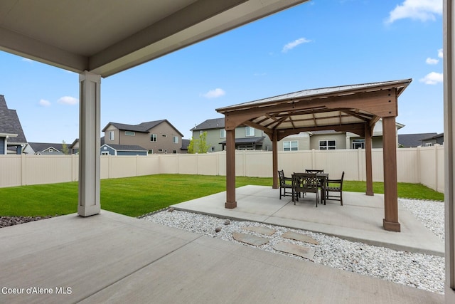 4463 E Marble Fox Ave, Post Falls, ID 83854 - view of patio featuring a gazebo and a residential view
