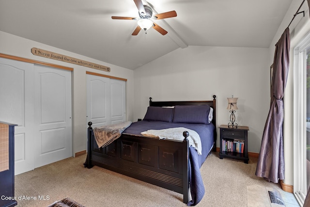 821 W Mustang Ave, Hayden, ID 83835 - bedroom with carpet floors, a ceiling fan, and baseboards