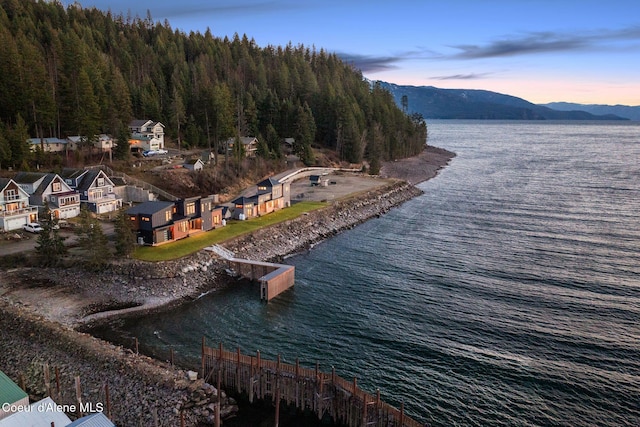 1808 Garfield Bay Rd, Sagle, ID 83860 - water view featuring mountains and a boat ramp