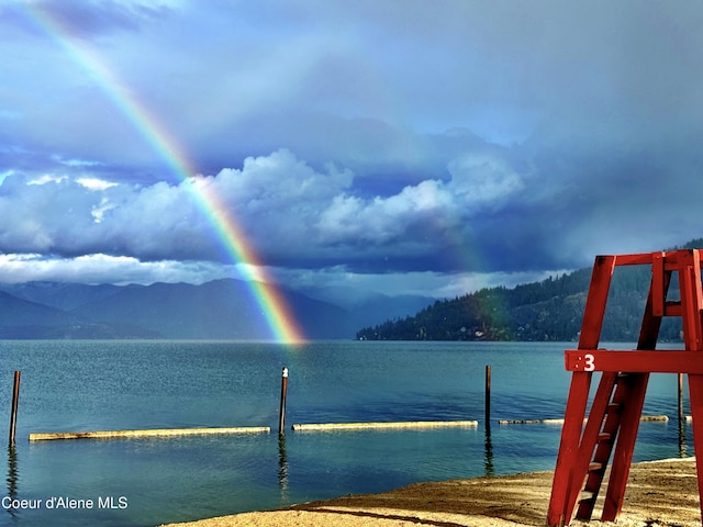 1808 Garfield Bay Rd, Sagle, ID 83860 - dock area featuring a water and mountain view