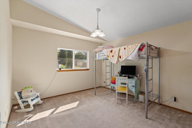 2101 W Bordeaux Ave, Hayden, ID 83835 - carpeted bedroom featuring baseboards and lofted ceiling