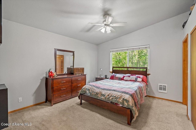 2101 W Bordeaux Ave, Hayden, ID 83835 - bedroom with lofted ceiling, light carpet, baseboards, and heating unit