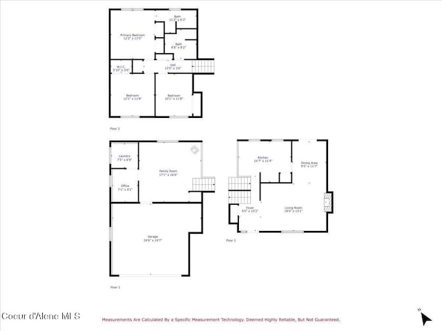 2101 W Bordeaux Ave, Hayden, ID 83835 - property floor plan