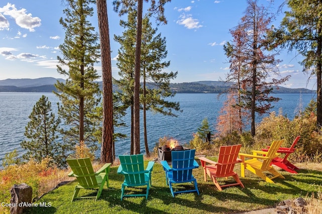 20890 S Inspiration Trl, Harrison, ID 83833 - water view featuring a mountainous background
