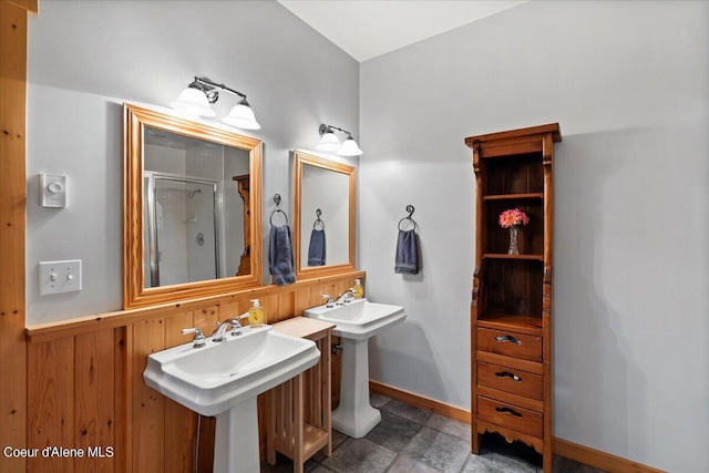7373 E Hayden Haven Rd, Hayden, ID 83835 - bathroom with a shower stall and a sink