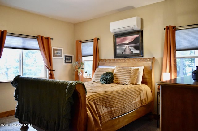995 S Saddleback Dr, Coeur Dalene, ID 83814 - carpeted bedroom with an AC wall unit