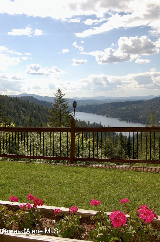 995 S Saddleback Dr, Coeur Dalene, ID 83814 - view of grassy yard featuring a water view and a view of trees