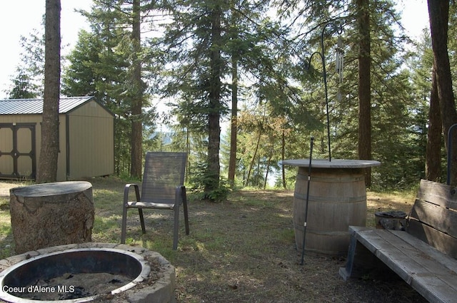 995 S Saddleback Dr, Coeur Dalene, ID 83814 - view of yard featuring a fire pit