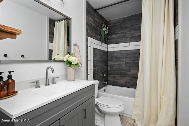 1125 N Shannon Ln, Post Falls, ID 83854 - full bath with toilet, shower / bath combo with shower curtain, and vanity