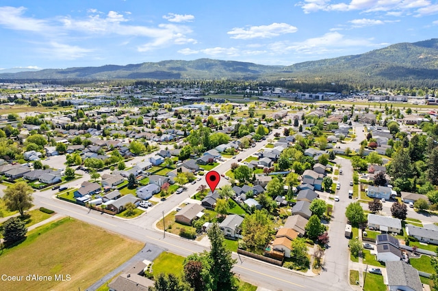 1125 N Shannon Ln, Post Falls, ID 83854 - aerial view of residential area with a mountain backdrop